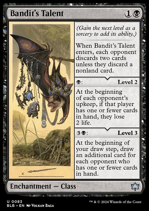 Bandit's Talent, Bloomburrow #83, Magic: The Gathering card
