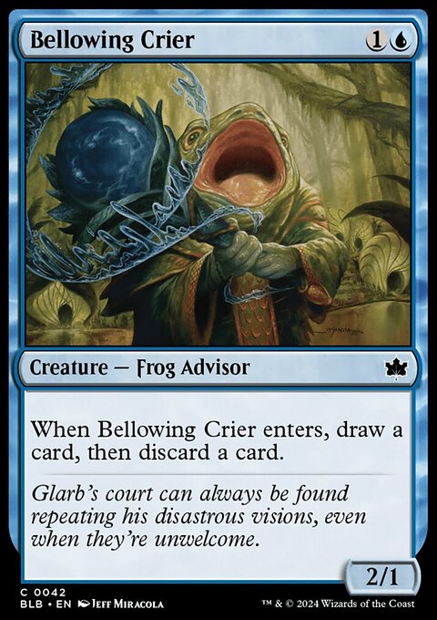 Bellowing Crier, Bloomburrow #42, Magic: The Gathering card