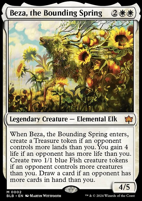 Beza, the Bounding Spring, Bloomburrow #2, Magic: The Gathering card