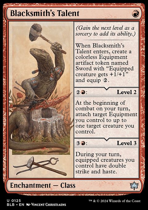 Blacksmith's Talent, Bloomburrow #125, Magic: The Gathering card