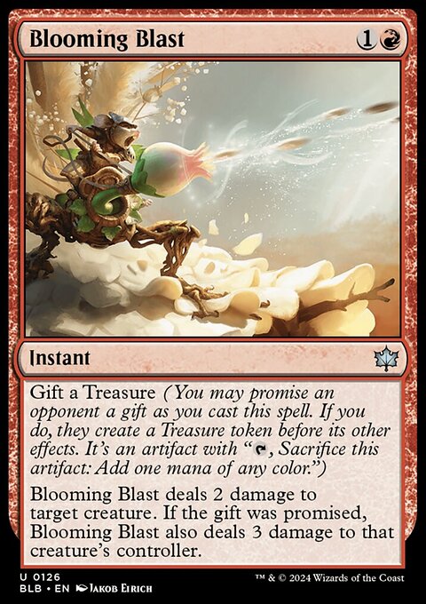 Blooming Blast, Bloomburrow #126, Magic: The Gathering card