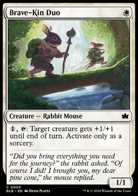 Brave-Kin Duo, Bloomburrow #3, Magic: The Gathering card