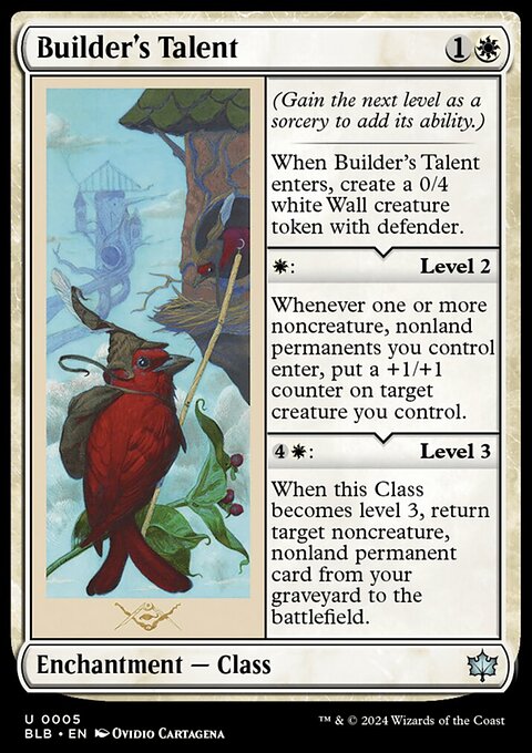Builder's Talent, Bloomburrow #5, Magic: The Gathering card