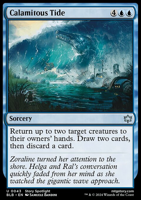 Calamitous Tide, Bloomburrow #43, Magic: The Gathering card