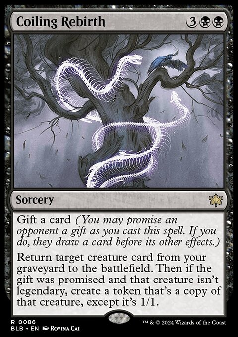 Coiling Rebirth, Bloomburrow #86, Magic: The Gathering card