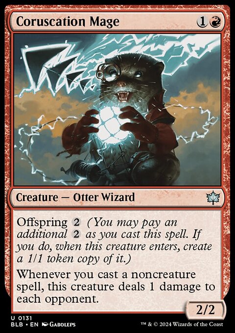 Coruscation Mage, Bloomburrow #131, Magic: The Gathering card