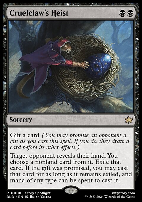 Cruelclaw's Heist, Bloomburrow #88, Magic: The Gathering card