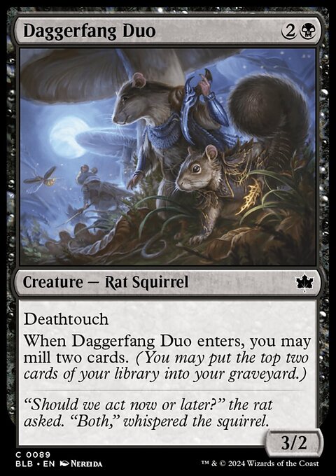 Daggerfang Duo, Bloomburrow #89, Magic: The Gathering card