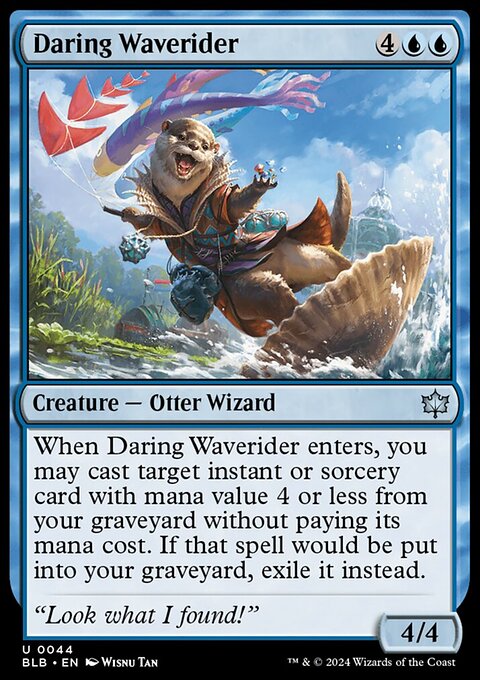 Daring Waverider, Bloomburrow #44, Magic: The Gathering card