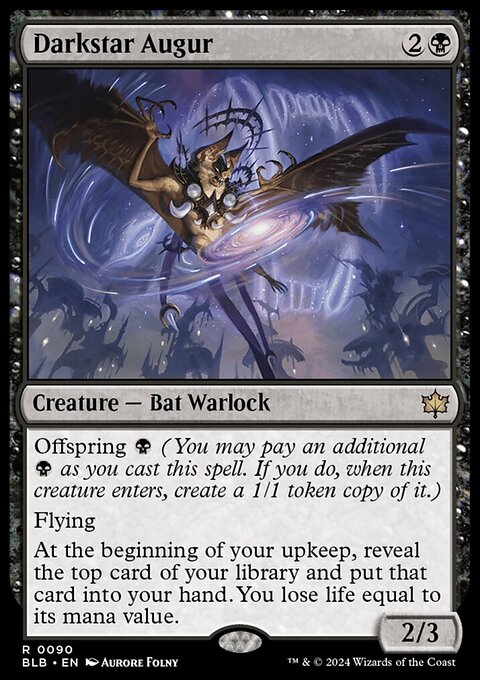 Darkstar Augur, Bloomburrow #90, Magic: The Gathering card