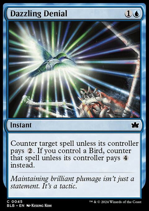 Dazzling Denial, Bloomburrow #45, Magic: The Gathering card