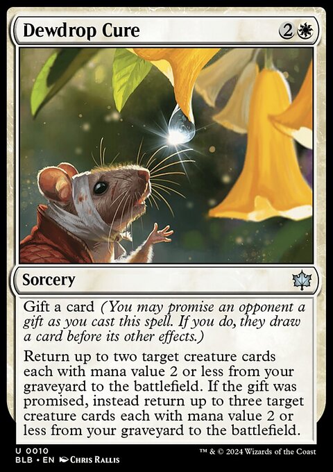 Dewdrop Cure, Bloomburrow #10, Magic: The Gathering card