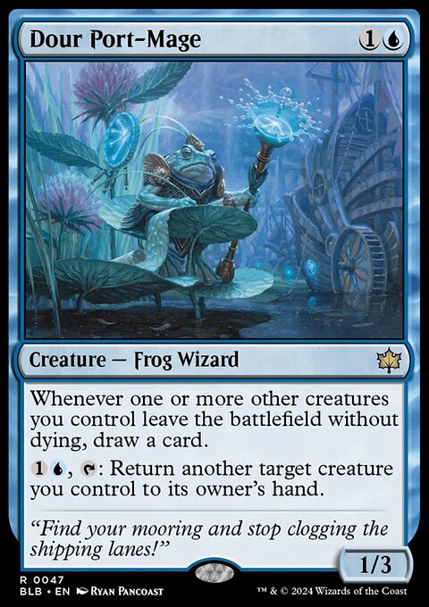 Dour Port-Mage, Bloomburrow #47, Magic: The Gathering card