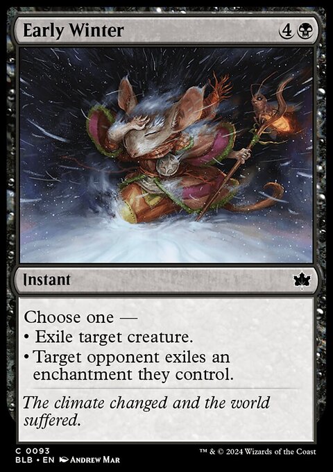 Early Winter, Bloomburrow #93, Magic: The Gathering card