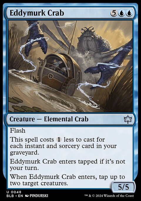 Eddymurk Crab, Bloomburrow #48, Magic: The Gathering card