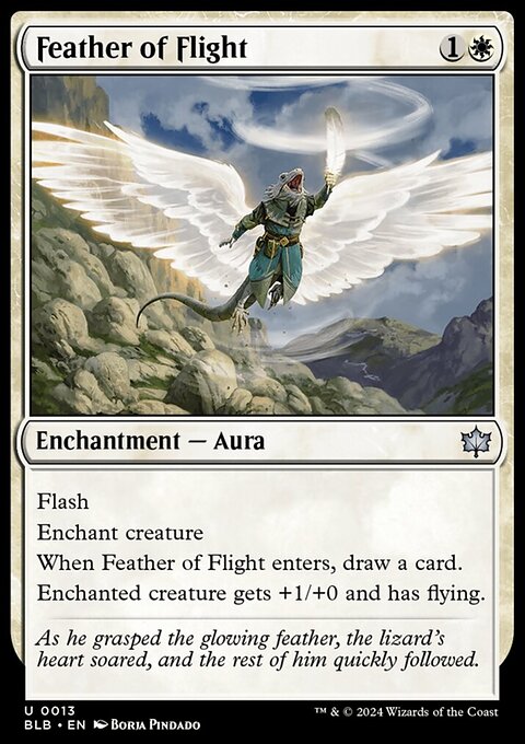Feather of Flight, Bloomburrow #13, Magic: The Gathering card