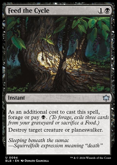 Feed the Cycle, Bloomburrow #94, Magic: The Gathering card