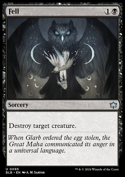 Fell, Bloomburrow #95, Magic: The Gathering card