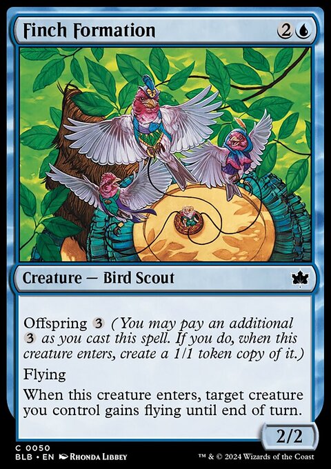 Finch Formation, Bloomburrow #50, Magic: The Gathering card