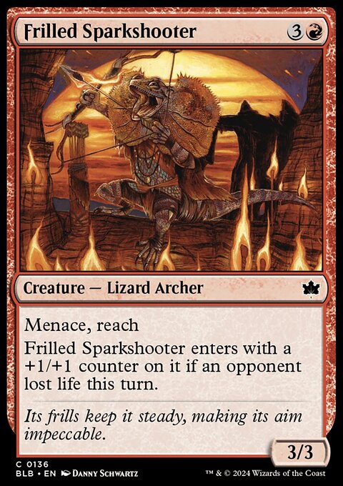 Frilled Sparkshooter, Bloomburrow #136, Magic: The Gathering card
