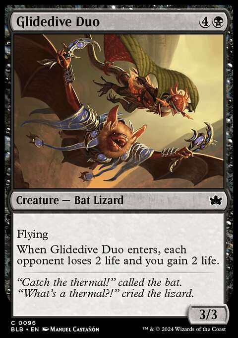 Glidedive Duo, Bloomburrow #96, Magic: The Gathering card