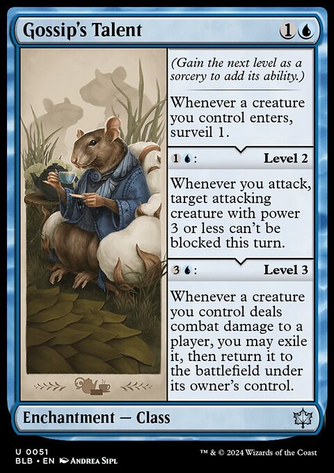 Gossip's Talent, Bloomburrow #51, Magic: The Gathering card