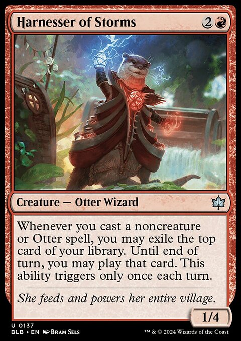 Harnesser of Storms, Bloomburrow #137, Magic: The Gathering card