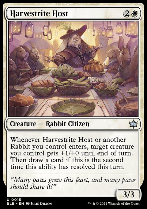 Harvestrite Host, Bloomburrow #15, Magic: The Gathering card