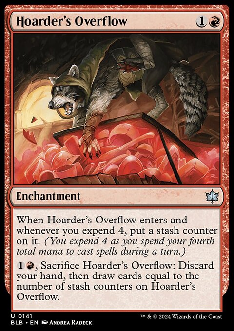 Hoarder's Overflow, Bloomburrow #141, Magic: The Gathering card