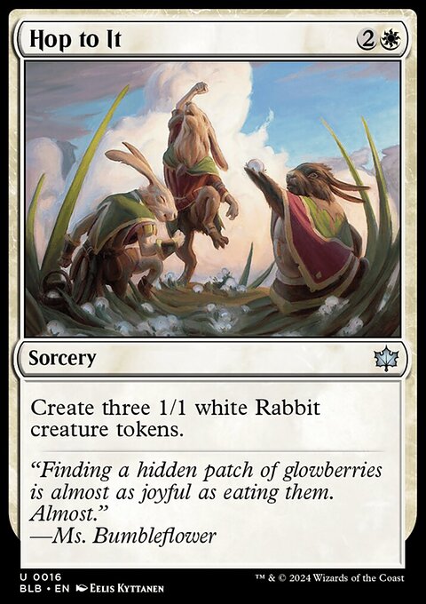 Hop to It, Bloomburrow #16, Magic: The Gathering card