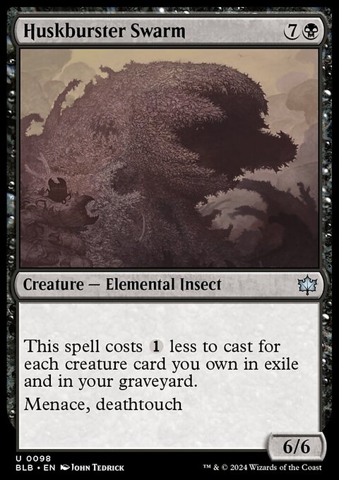 Huskburster Swarm, Bloomburrow #98, Magic: The Gathering card