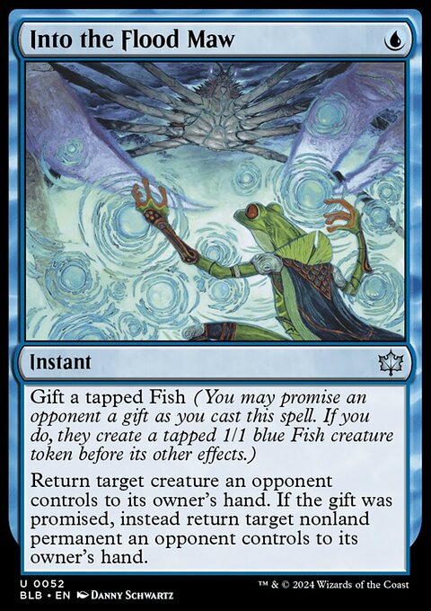 Into the Flood Maw, Bloomburrow #52, Magic: The Gathering card