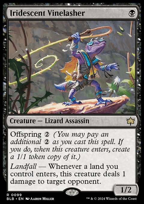 Iridescent Vinelasher, Bloomburrow #99, Magic: The Gathering card