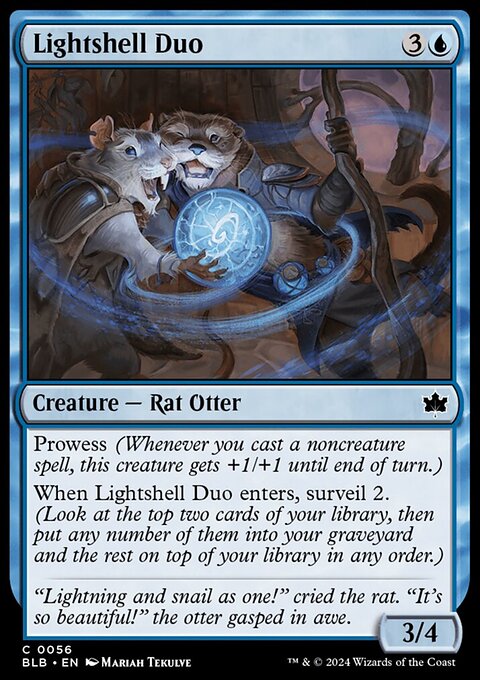 Lightshell Duo, Bloomburrow #56, Magic: The Gathering card