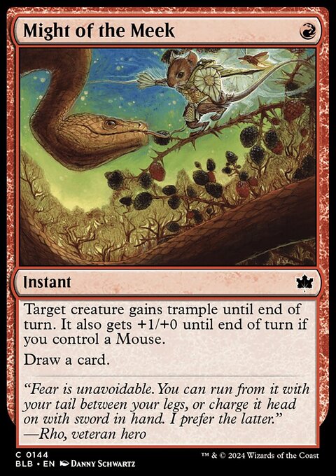 Might of the Meek, Bloomburrow #144, Magic: The Gathering card