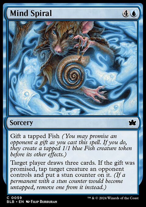 Mind Spiral, Bloomburrow #59, Magic: The Gathering card