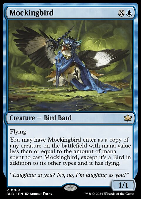 Mockingbird, Bloomburrow #61, Magic: The Gathering card
