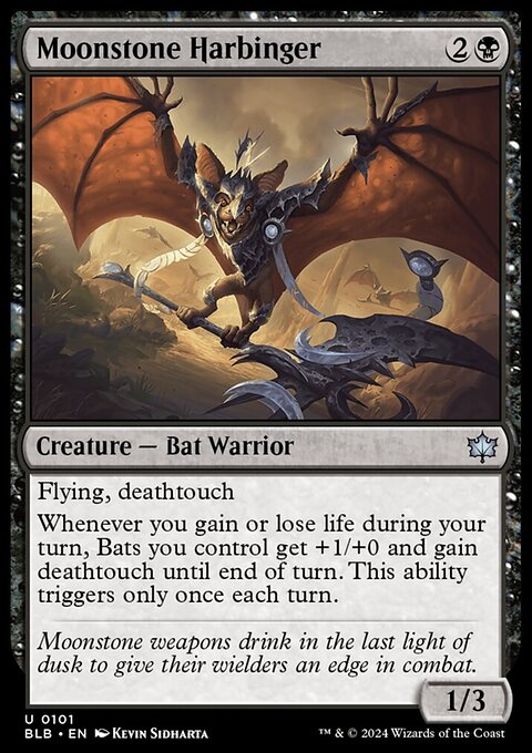 Moonstone Harbinger, Bloomburrow #101, Magic: The Gathering card