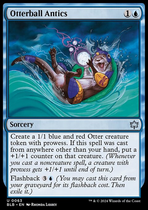 Otterball Antics, Bloomburrow #63, Magic: The Gathering card