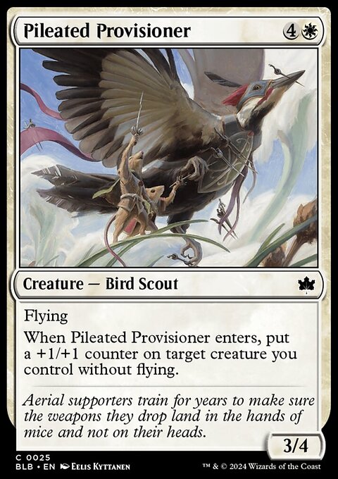 Pileated Provisioner, Bloomburrow #25, Magic: The Gathering card