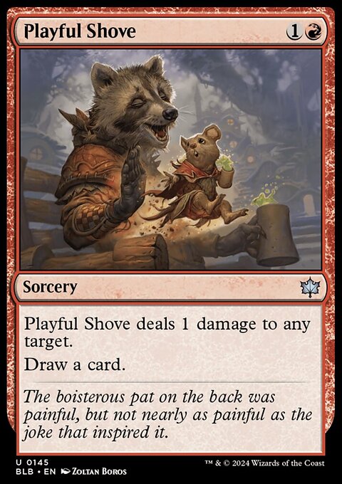 Playful Shove, Bloomburrow #145, Magic: The Gathering card