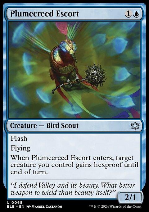 Plumecreed Escort, Bloomburrow #65, Magic: The Gathering card