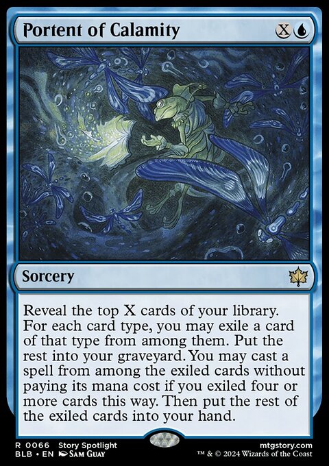 Portent of Calamity, Bloomburrow #66, Magic: The Gathering card