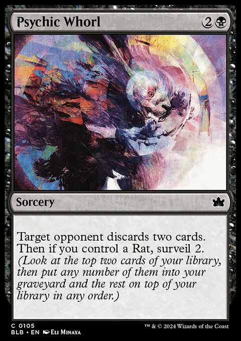 Psychic Whorl, Bloomburrow #105, Magic: The Gathering card