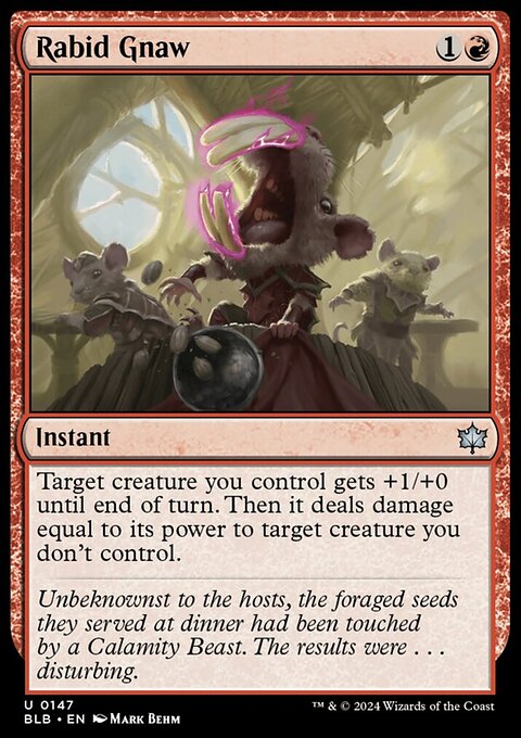 Rabid Gnaw, Bloomburrow #147, Magic: The Gathering card