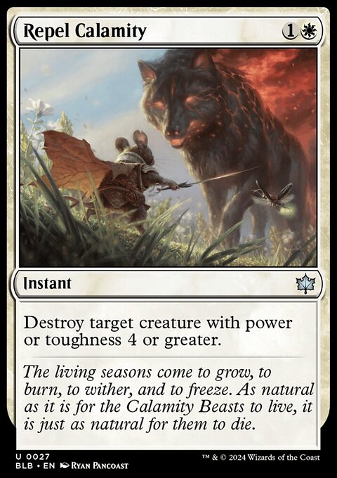 Repel Calamity, Bloomburrow #27, Magic: The Gathering card