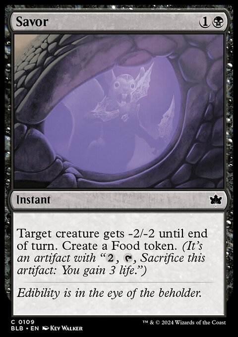Savor, Bloomburrow #109, Magic: The Gathering card