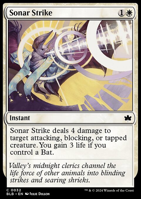 Sonar Strike, Bloomburrow #32, Magic: The Gathering card