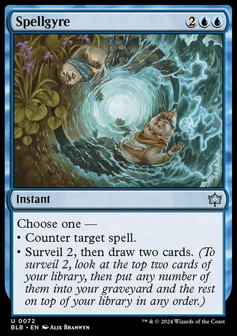 Spellgyre, Bloomburrow #72, Magic: The Gathering card
