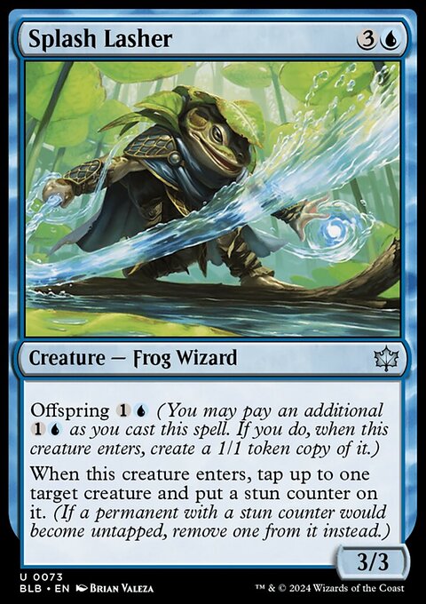 Splash Lasher, Bloomburrow #73, Magic: The Gathering card